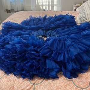 Cobalt blue square dance slip 40/40 yards size Small